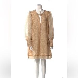 **SOLD** GANNI Nude Leopard Print Dress